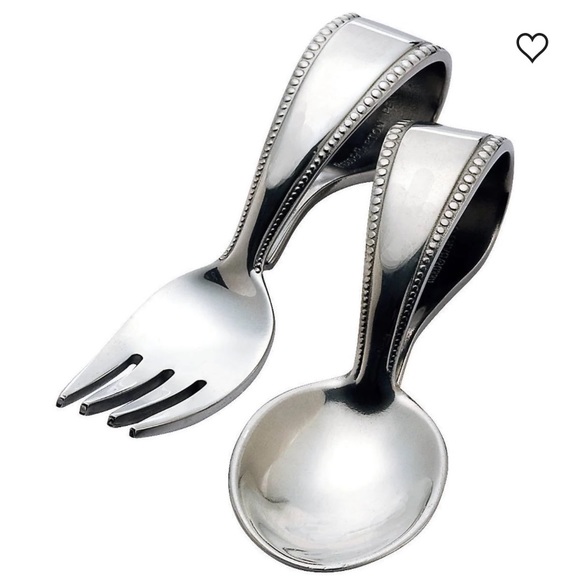 Reed and Barton pewter baby zoom zoom bowl and beaded spoon NWT - Picture 7 of 12